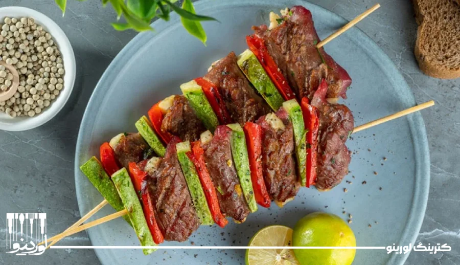 طرز تهیه انواع کباب رولی ( رول کباب گوشت - مرغ - ماهی - سبزیجات ) 3 رول کباب تهیه شده از گوشت و پنیر